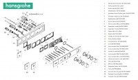 RECAMBIOS TERMOSTATICA DUCHA EMPOTRADA RAINSELECT HANSGROHE